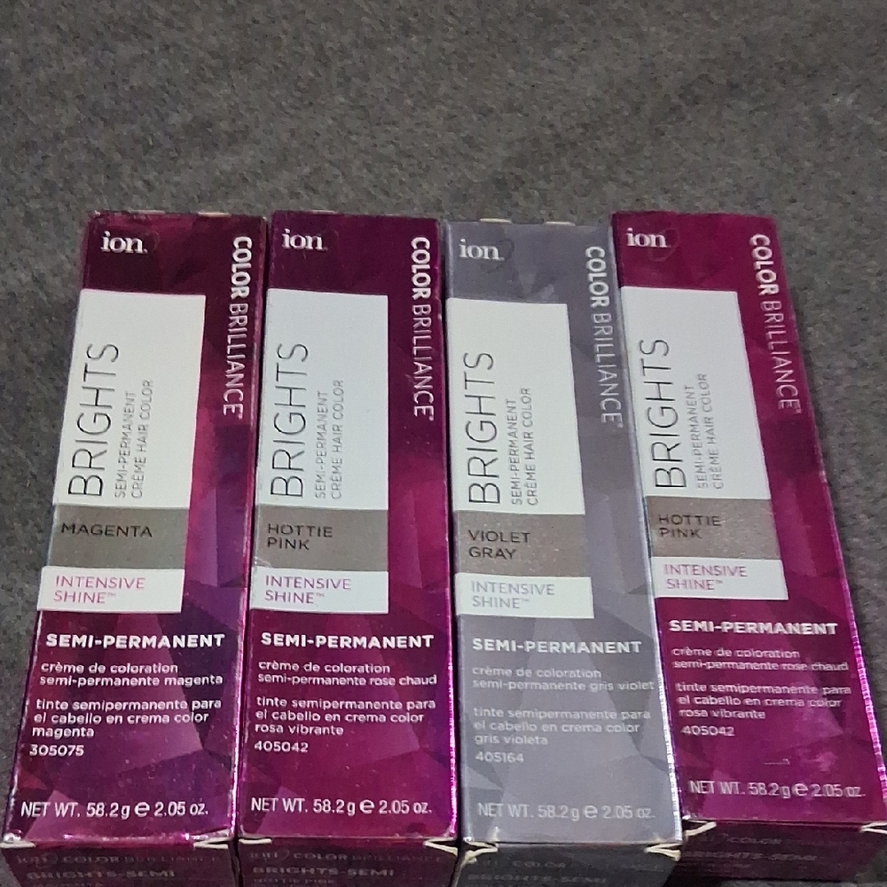 New Never Used Ion Color Brilliance Semi-Permanent Hair Color Set